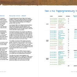 Take a Kid Trapping & Harvesting Annual Report Inside Page 2